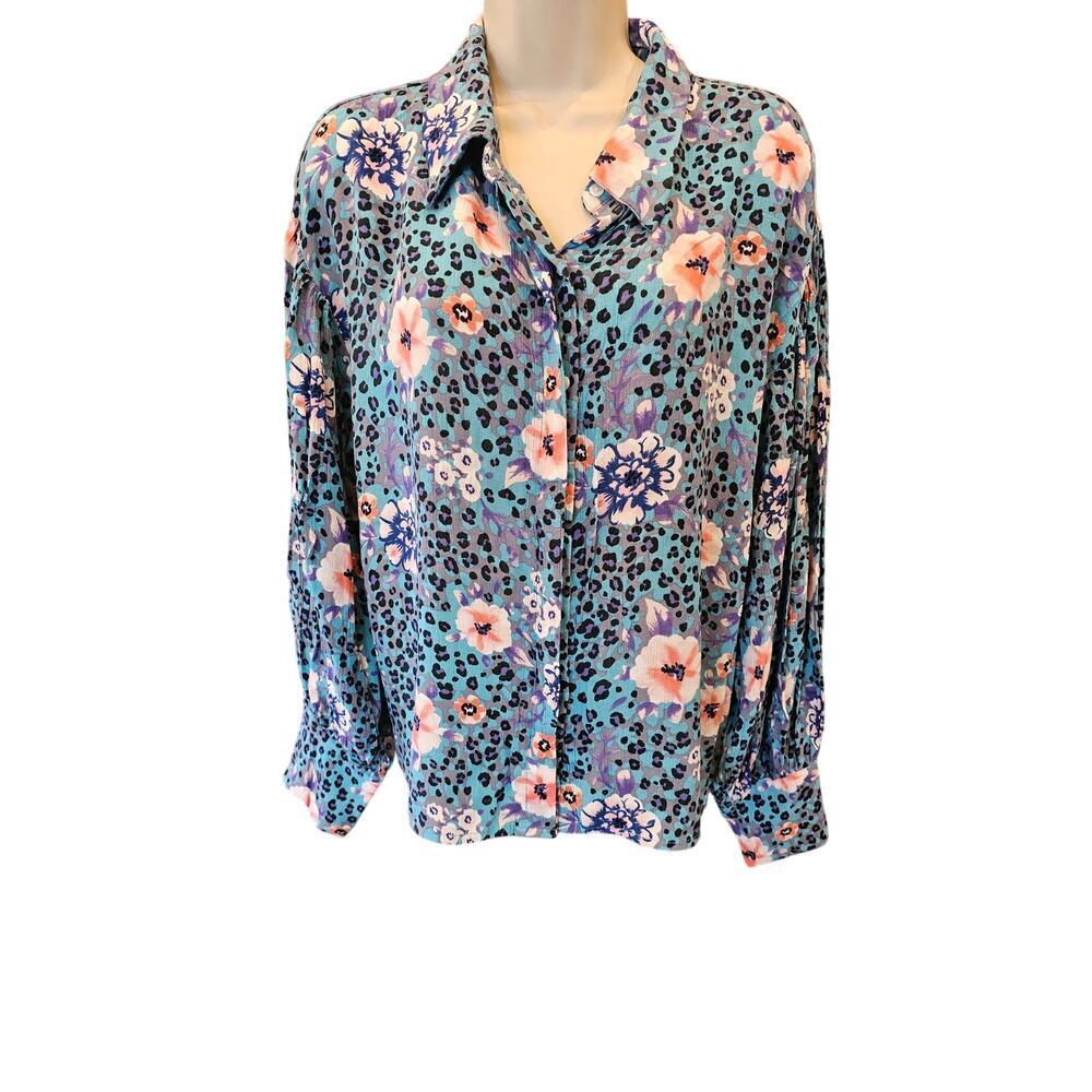 Pivot apparel vintage coquette boxy garden tea party long sleeve top XL coquette